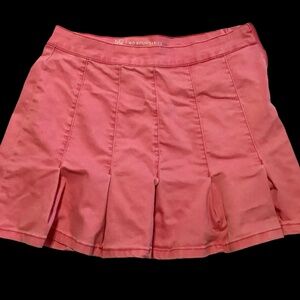 No Boundaries Denim pink pleated skirt